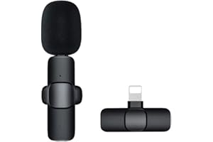 LySuyeo Mini mikrofon Kabelloses Lavalier Mikrofon für iPhone, Plug and Play Kabellosmikrofon für Vlog, YouTube, Twitter, TikTok, Facebook, Rauschunterdrückung und automatische Synchronisation
