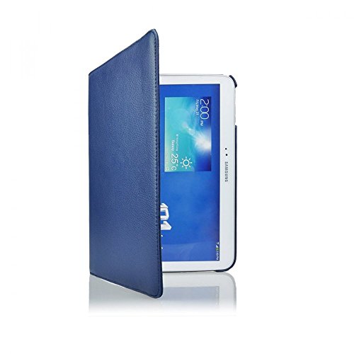 COOVY® 360° ROTATION COVER FÜR SAMSUNG GALAXY TAB 3 10.1 GT-P5200 GT-P5210 GT-P5220 SMART HÜLLE TASCHE ETUI CASE SCHUTZ STÄNDER Farbe dunkelblau
