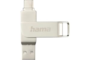 Hama Pamięć 64 GB, USB C 3.1/3.0, USB A, srebrny, ultra szybka 70 MB/s, uniwersalny, metal