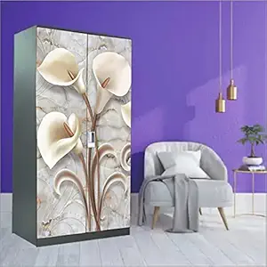 Decor Production Self Adhesive Wallpaper Wall Sticker for Almirah/Wardrobe(Design no. almirah-wallpaper-pt06-7), Standard