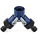 Produktbild supertop 3/4"Wasserhahn Splitter 2 Way Y Form Schlauchanschluss Bewässerung Rasen Wartung Wasserhahn Ventil Splitter für 1/2" Kaliber Quick Adapter Yard Gartenschlauchleitung