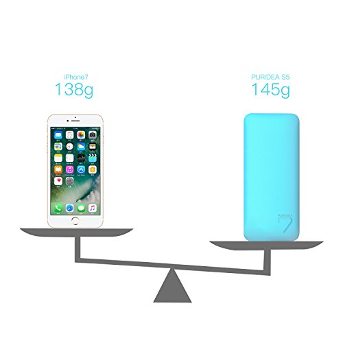 Puridea S5 Ultra Compact 7000mAh Caricabatterie Portatile Universale USB Batteria Esterna per smartphone Samsung Galaxy iPad iPhone Asus Pad Sony Tablet PC, blu