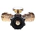 Produktbild wangwtry Propan Y Splitter T Adapter mit Propan Tankanzeige Füllstandanzeiger Lecksucher Gasdruckmesser 1 männlich QCC und 2 Weibliche QCC Outdoor Gasherd Adapter