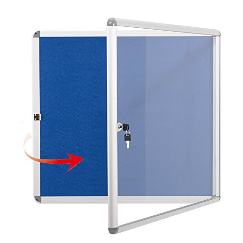 Swansea plástico Bulletin Board Access Panels Notice Board Caso con marco de aluminio 6xA4