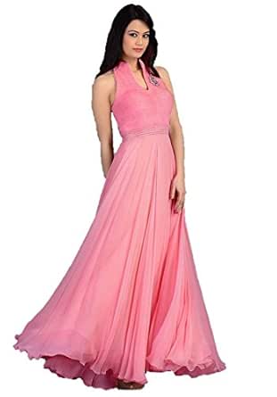 pink velvet gown