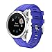 Produktbild DingLong für Garmin Fenix5S / Fenix5S plus Silikon Ersatzuhrarmband,Hohe Qualität Sport Uhrenarmband mit Schnalle 200mm (Dunkelblau)