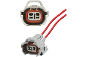 GREENSPIRITS Sostituzione iniettori connettore - NIPPON DENSO (FEMALE) with cable 90980-11153, 0280 157 012, 0280157012, 6189-0060, 06A973722 con cavo, cablata