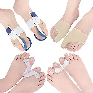 P-Plus International Bunion Corrector & Bunion Relief Kit - Cure Pain in Big Toe Joint, Tailors Bunion, Hallux Valgus, Hammer Toe, Toe Separators Spacers Straighteners Splint Aid Surgery Treatment