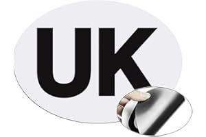 GLOBAL BIGO UK Magnetic Car Sticker A+++ for European Roads,driving and travel abroad. Oval stickers for car, van. Strong, Durable, Weather Resistant, Long Lasting,UK PLATES, signs use in the EU, Europe countries