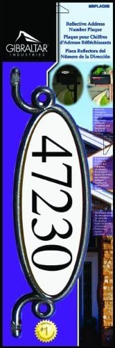 Gibraltar MBPLAQ0B Reflective Address Number Plaque, Black by Gibraltor