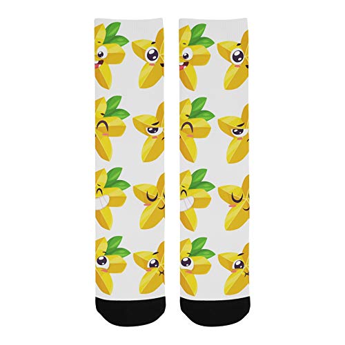 Preisvergleich Produktbild Yushg Carambola Cartoon Star Obst Polyester Verrückte Warme Crew Fußball Kompression Kniehohe Kleid Hose Socke Für Männer Frauen Kinder Und Kleinkind Botts Schuhe Außenbereich Maschine Waschbar