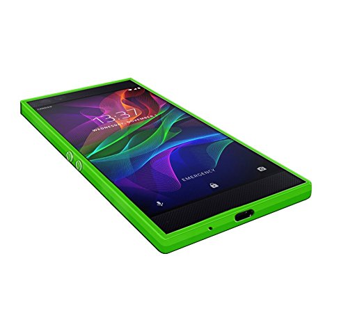 Custodia Razer Phone, FlexiCase di Orzly per Razer Phone (2017 Modello Android SmartPhone) - Custodia Protettiva costruita con QualitÃ  Premium di Silicone TPU - VERDE
