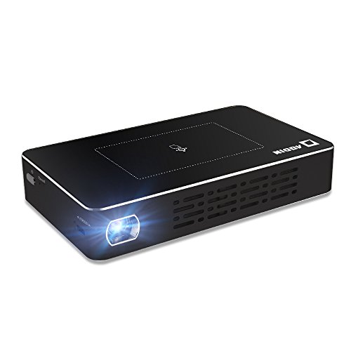Touch Pad Smart Android Portable Mini Projector,DLP Wireless AirPlay Mirroring Bluetooth Wifi HDMI Input Keystone Correction Support HD 720/1080P Video Micro Projector