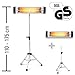 Produktbild TROTEC IR 2550 S Infrarotstrahler inkl. höhenverstellbarem IR Teleskopstativ Heizstrahler Quarzstrahler Terrassenheizer Wickeltischstrahler, spritzwassergeschützt, 3 Schalt- und Leistungsstufen, 2500W