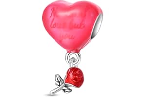 LONGLUCK Abalorios Charms Colgantes Plata de Ley 925 con Compatible con Pandora Pulsera Europeo & Collar