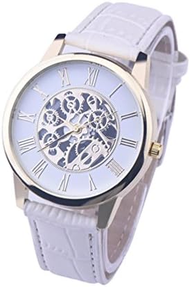 Clearance Yesmile Men's Watches,Man Leather Band Analog Glass Leather l Analog Quartz Wrist Watch Military Dial Sport Wrist Watch (qqq, White)