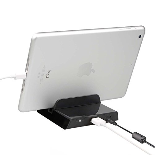 Inateck 4-Port 36W (4x 5V/2.4A) Schnelle USB Ladestation mit familiengeeignetem Desktop-Ladegerät für Apple & Android Smartphones, Tablets und andere USB-ladende Geräte EU-Stecker, Unterstützung von USB-Ladeprotokoll BC1.2 – Schwarz - 5