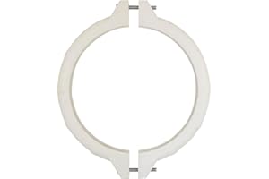 OemClima Zuncho Filtro depuradora de Arena Abrazadera plastico Anillo Cierre Brida depuradora deposito Tapa Piscina Valvula selectora 6 vias (OD200mm ID160mm Blanco)