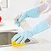 3Pair(6pcs) Mixed Color Natural Latex Rubber Waterproof Water Stop Gloves Dishwashing Gloves Non Slip Gloves
