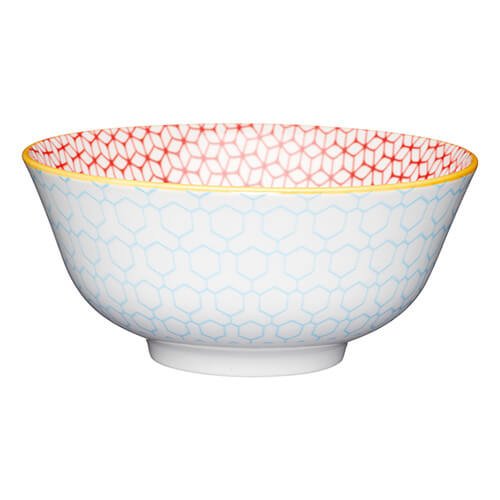KC Bright Geo Bowl Blue 15.7cm