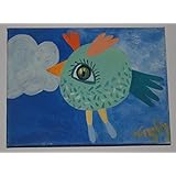 Bild auf Leinwand, Vogel, Acrylmalerei, Original