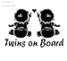 Produktbild Stycars® 19.1Cm*12.5Cm Twins On Board Super Lovable Waterproofing Vinyl Sticker Decal Car Black