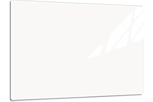 TMK ARTDEKO TMK - Placa de cristal para cocina (40 x 30 cm, protección contra salpicaduras, placa de cristal decorativa, color blanco