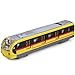 Produktbild Kinder Spielzeugauto Multi-Sound Stadt U-Bahn Modell Alloy Intercity-Eisenbahnwaggons Modell mit Ton und Licht (Farbe : Gelb)