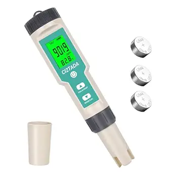 Digital Salinity Tester for Salt Water - Aquarium Salinity Meter with ATC, IP67 Waterproof, 0-200 PPT Large Range Multi-Parameter Tester for Seawater, Fish Tank, Hydroponics