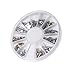 Anself 6 Styles Silver/Gold Nail Art 3D Glitter Rhinestones Gems Decoration Wheel