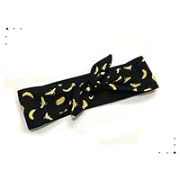 Rockabilly Haarband schwarz Bananen retro