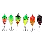 Homyl 6x Cebo Biónico de Forma Rana Cebos Artificiales Duro Crankbait Pesca Pesquero Carnada