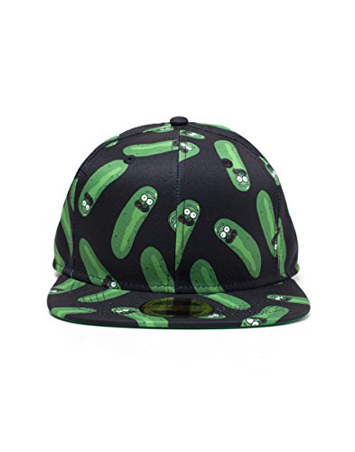 Bioworld and Morty Pickle Rick All-Over Print Snapback Baseball Cap Casquette, Noir (Black Black), Taille Unique Mixte