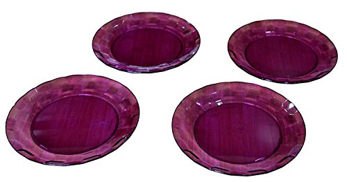 Tupperware Acrylic Prism Dessert Plate, Set of 6, Purple