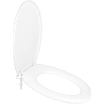 PEBSHOP Toilettensitz Oval – 37 X 47 Cm, Weiß, Aus Kunststoff, Manuell Zu öffnen