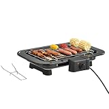 [casa.pro]® Parrilla de mesa eléctrica 2.200 W Parrilla de cocción para...