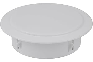 DRHOMEAM Couvercle décoratif en plastique amovible pour trou de climatisation 40-100 mm Blanc rond (100 mm)