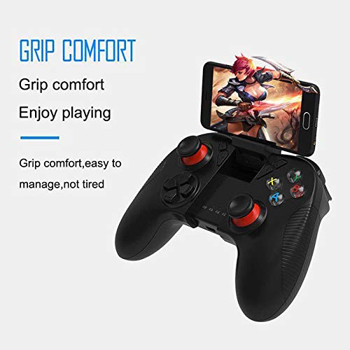 Preisvergleich Produktbild EisEyen Handy Halterung Game Gamepad Controller Wireless Bluetooth Remote Joystick für plattformübergreifende Android Smartphones Tablets für PUBG King of Glory Mobile Games