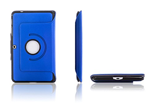 ForeFront Cases® Neue Leder Drehbar Hülle / Tasche / Case / Cover für Samsung Galaxy Tab 4 10.1 T530 – Rundum-Geräteschutz und intelligente Auto-Sleep-Wake-Funktion mit 3-JAHRES-GARANTIE VON FOREFRONT CASES – inkl. Eingabestift und Displayschutz - 4