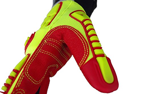 Seibertron HIGH-VIS HRIG Impact Schutz Deep Grip Ölbeständiger Schlagschutz Ölfeld Sicherheit Rigger Handschuhe CE EN388 4132 - 5