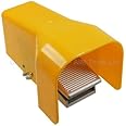 ORAZIO Pneumatic Foot Pedal Valve, 5 Way 2 Position G1/4 Threaded Foot Press Control Air Pad Momentary Pedal Switch with Protection Cover for Industrial Machine Equiments 214725