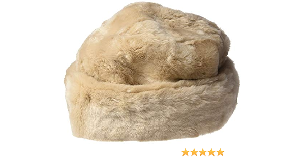 Faux Fur Cuff Cloche Hat, Ivory 