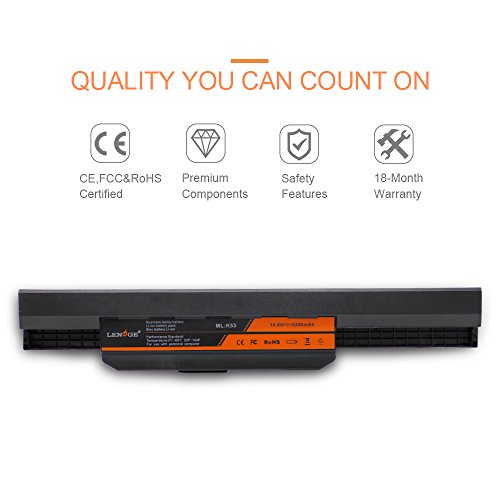 LENOGE Hochleistung Neue Akku Für Asus Laptop Batterie K53 A32-K53 A42-K53 10.8V/5200mAh A43 A43B A43BY A43E A43F A43J A43EI241SV-SL - 3