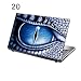 Produktbild TaylorHe Folie Sticker Skin Vinyl Aufkleber mit bunten Mustern für 15 Zoll 15,6 Zoll (38cm x 25,5cm) Laptop Skin Drachen Auge, Blau