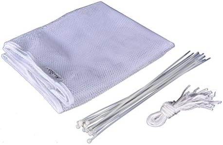 Waterstone Safe Balcony Nets Rail Safe Sleeper Bed Rail-KidSafe Deck Guard,Protection of The Kids,Infant,Pets-White