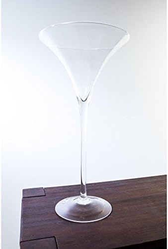 Set of 2 x XXL cocktail glasses SACHA, clear, 20" / 50 cm , Ø 10" / 25 cm - decorative glass / Giant glass vases - INNA Glas