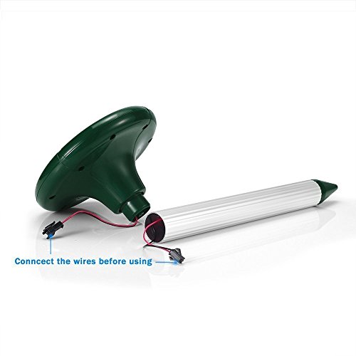 Dare Color 2 Stück Ultrasonic Solar Maulwurfabwehr, Maulwurfschreck, Maulwurfbekämpfung, Wühlmausschreck, Sonic Repeller Schädlingsbekämpfung - 4