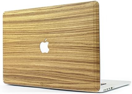 Woodstache - Our genuine wooden cover, designed for Macbook Pro 15" 2016 (to the end of 2016), in color, Zebrano, model Golden , made in France will come to cover perfectly the top of your Apple Macbook