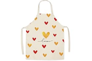 Eyands Grembiule da cucina per bambini - grembiule da cucina in lino con motivo carino, grembiule da cucina con pittura da giardinaggio