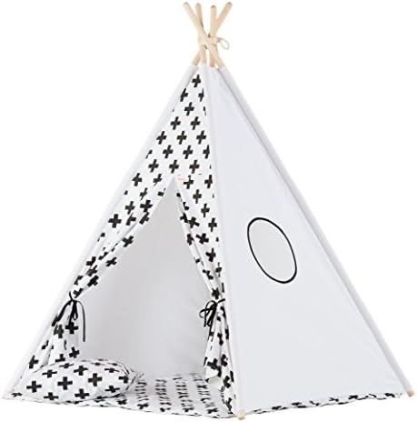 Wigiwama Teepee Set, Monochrome Cross